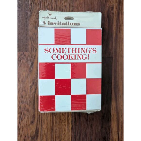 Vintage 1990s Hallmark "Somethings Cooking!" Baby Shower Invitations 24ct - Picture 1 of 3
